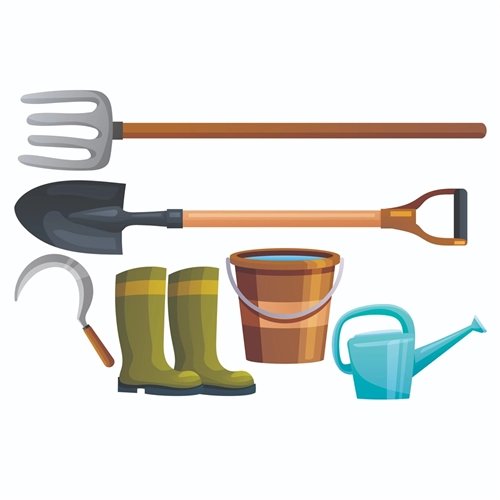 At the Farm Theme Tools Transparent Sticker